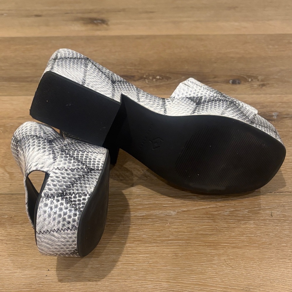 Katy Perry Collections Snakeskin Platform Sandals - Black and White - Picture 3 of 5